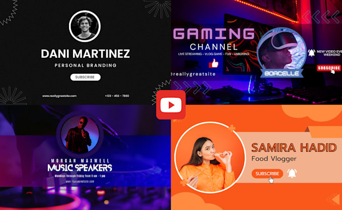 Design a professional youtube banner and icon, channel art by ...