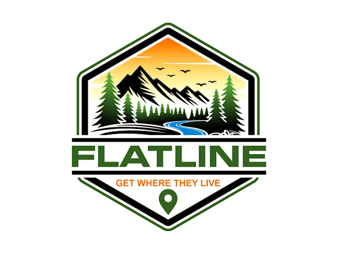 design a creative, lake and mountain logo or icon for your brand