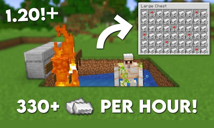 create a fast mincraft iron farm, in your world