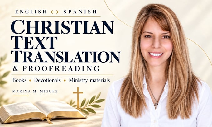 translate or edit your christian book from english to spanish