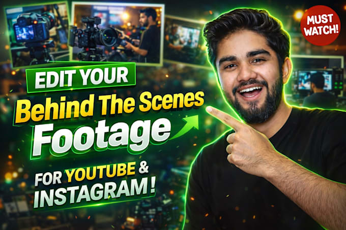 professionally edit behind the scenes bts footage for youtube and instgram