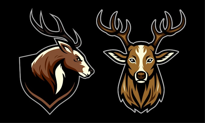 create a unique vector logo and mascot illustration