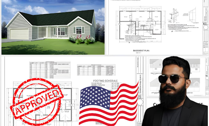 city permit blueprints architect for floor plan, adu, garage, deck, patio, shed