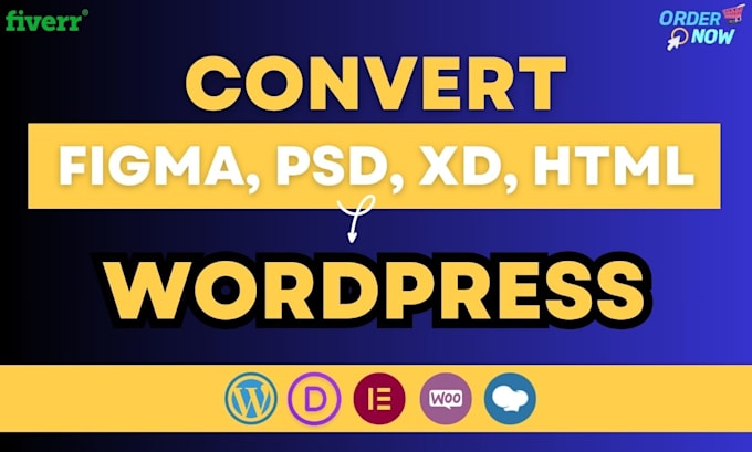 convert figma, psd, xd, jpg, html to wordpress and provide quick website