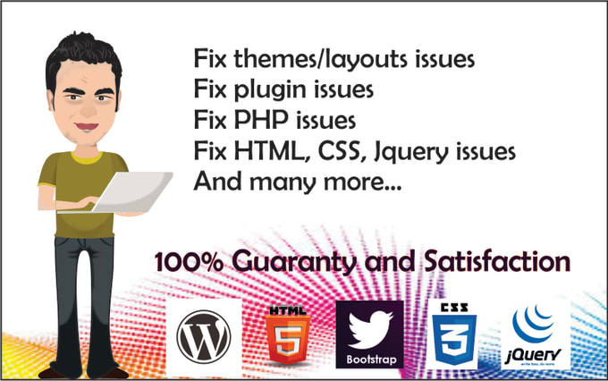 I will fix one html,css, jquery issue for $5