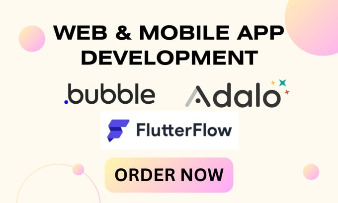 Do flutterflow, adalo, bubble mvp, saas, nocode web and mobile app by ...