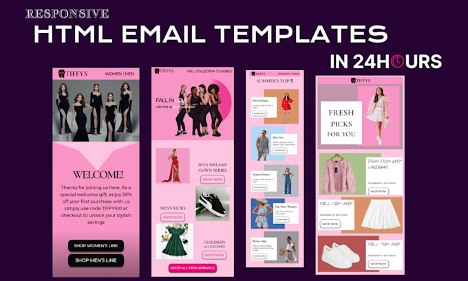 Develop html email newsletter templates for outlook mailchimp klaviyo ...