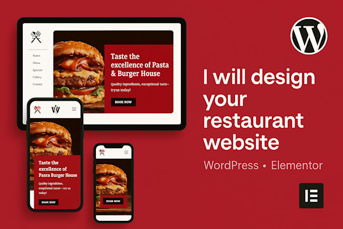 create a restaurant website with online menu
