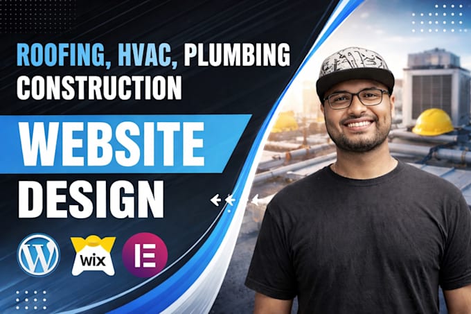 do roofing, hvac, construction, plumbing website design