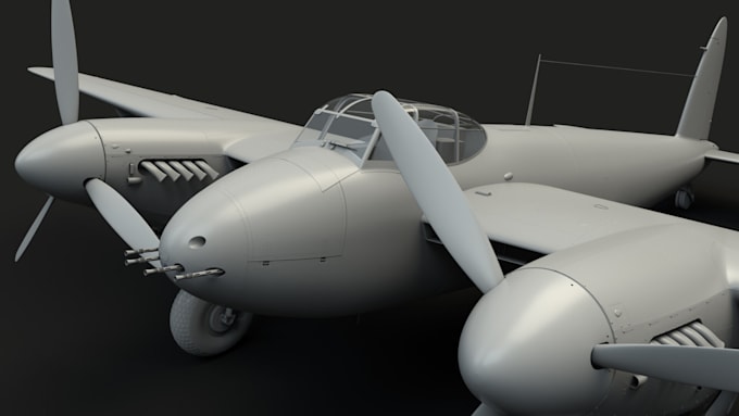 Design 3d rc plane aircraft design uav drone in cad solidworks blender ...