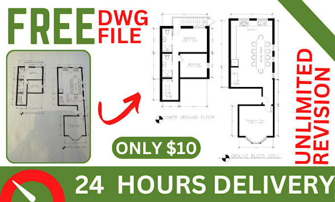 create autocad floor plan and architectural house plan
