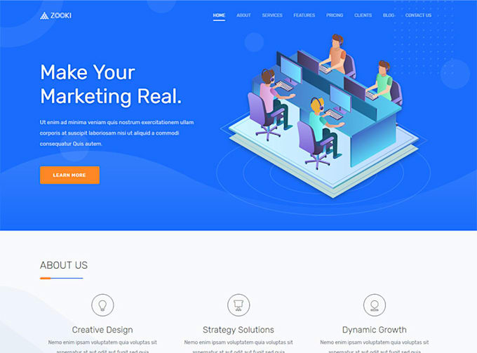 build a professional, responsive react website with fast loading times