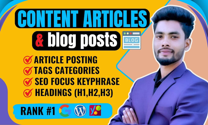 upload content articles and blog posts as wordpress VA
