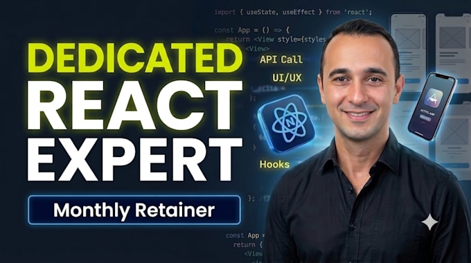 be your dedicated react js and react native expert