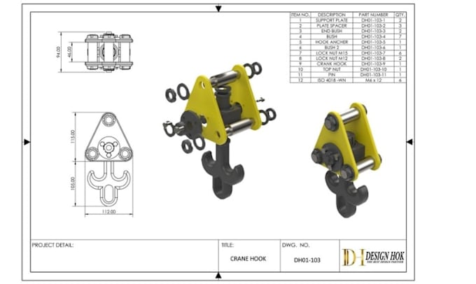 Do 2d and 3d mechanical autocad engineering drawing by Jasim9273 | Fiverr