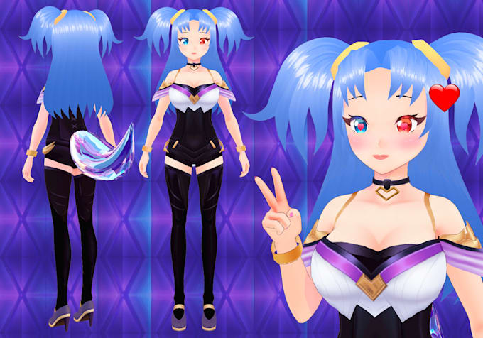 predefined vroid studio outfit kda ahri or akali