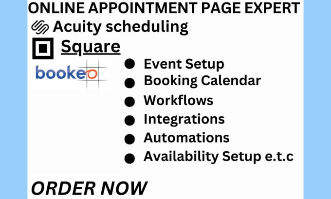 Setup acuity scheduling bookeo squarespace website appointments