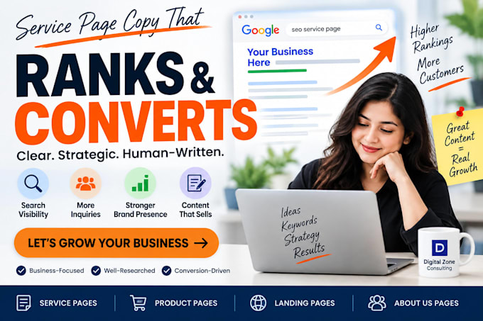 write SEO service page copy that ranks and converts
