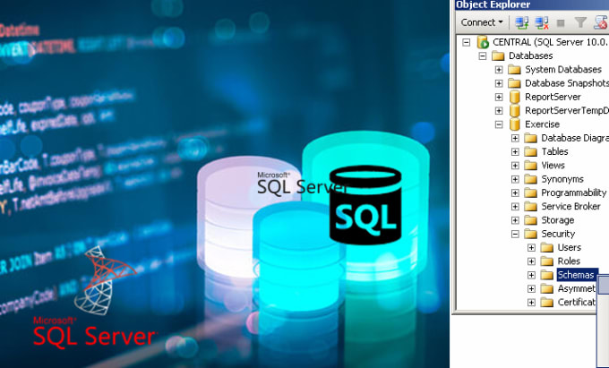 Create your sql server databases and tables by Techyworle | Fiverr