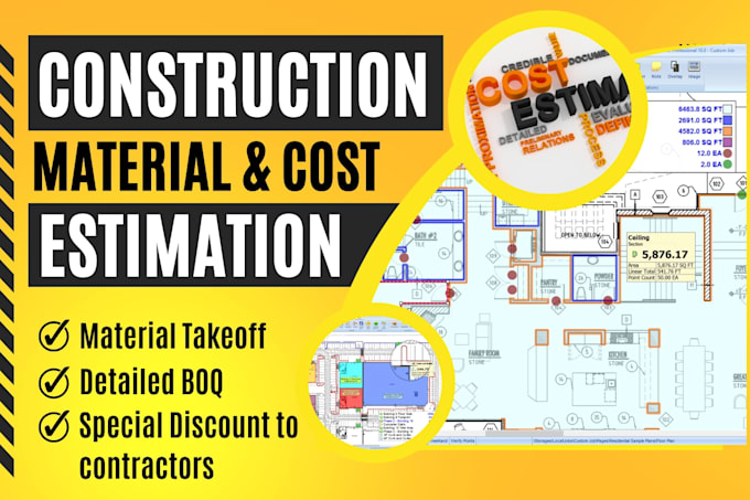 Do construction cost estimate and material quantity takeoff by Khadija ...