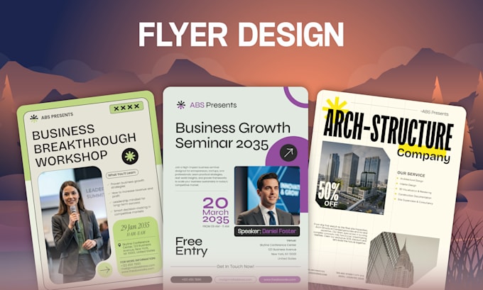 design a clean and modern flyer for marketing