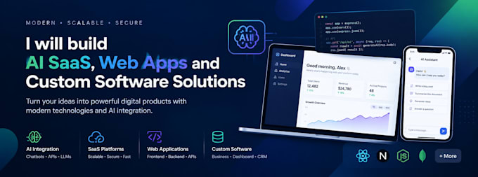 build ai saas, web apps and custom software solutions