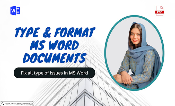 Type and format ms word documents by Warisha_11 | Fiverr