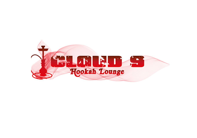 design build up modern cloud hookah logo
