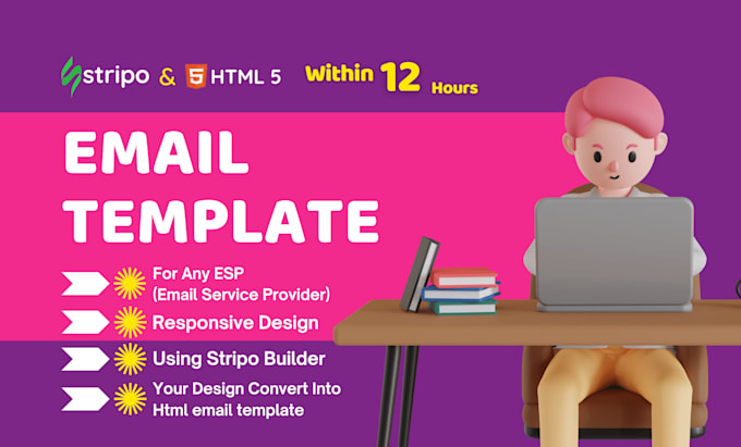 create responsive email template using stripo and HTML for your business