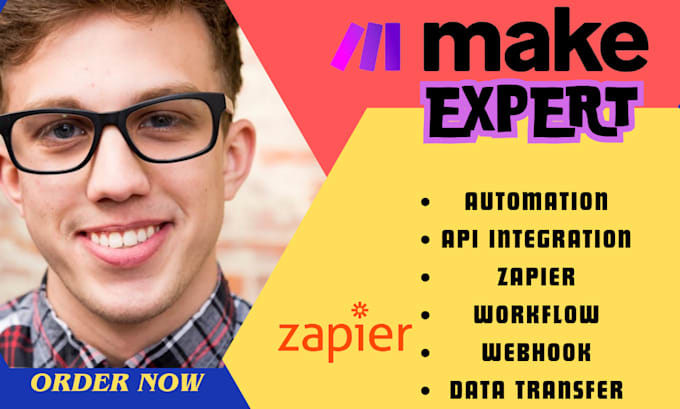 setup make com workflow with zapier and fix errors
