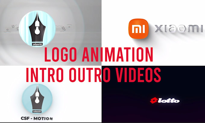 create a custom logo animation and 3d intro video