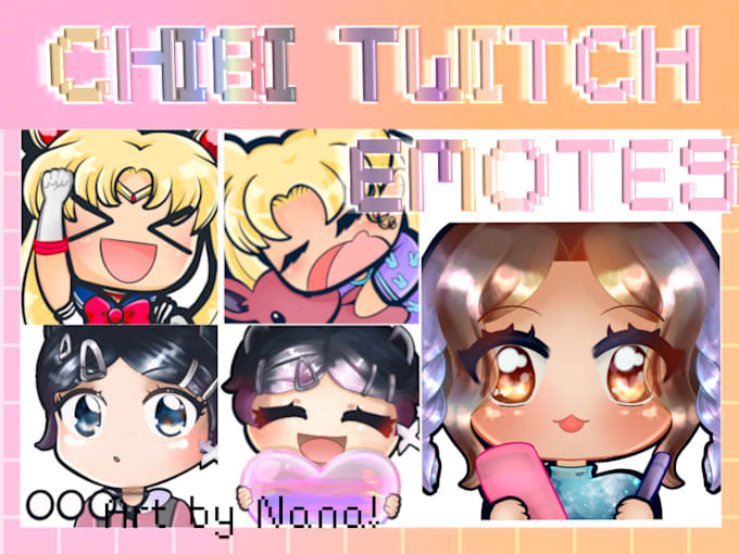 create custom chibi emote art for twitch and discord
