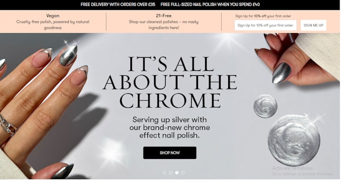 build press on nail website, for nail polish, art, nail paint shopify store