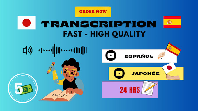 transcribe your audio or video in 24hrs