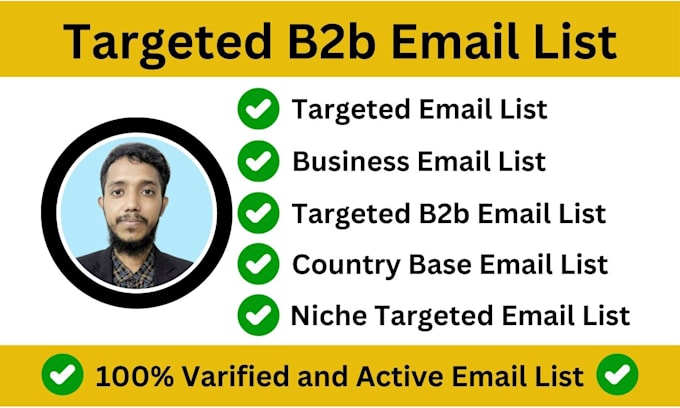 do niche targeted valid email list, prospect list, and google maps scraper