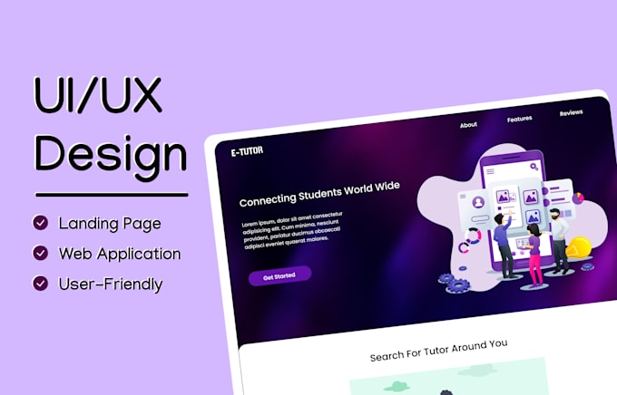design amazing ui ux for landing pages and web applications