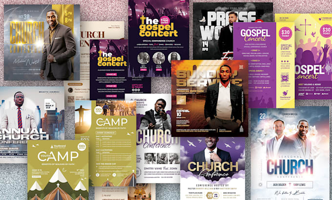 design church conference and church flyer for your promotion