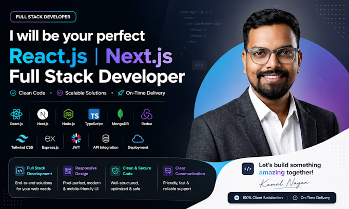 be your perfect reactjs nextjs full stack developer