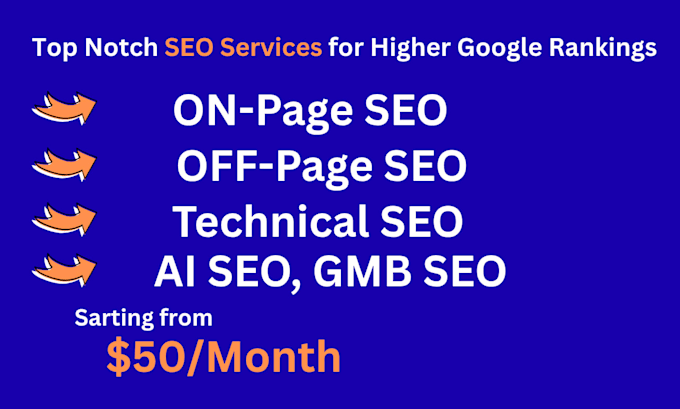 do complete on page, off page and technical SEO