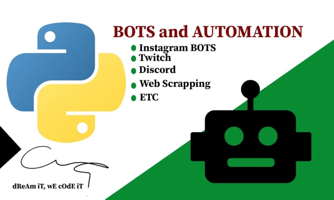 Create custom bots with python by Nishyirembere01 | Fiverr
