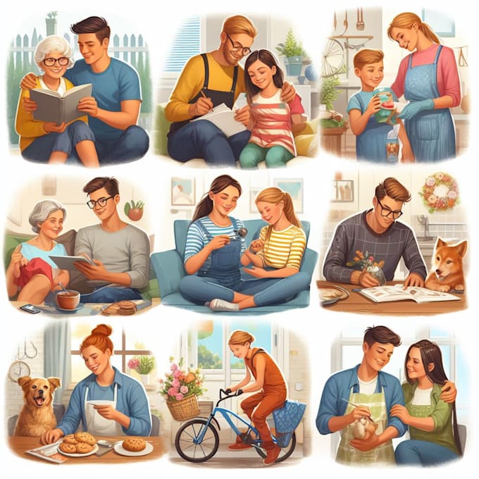 draw a wonderful family portrait