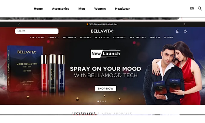 design profitable perfume shopify store perfume website cosmetics, makeup store