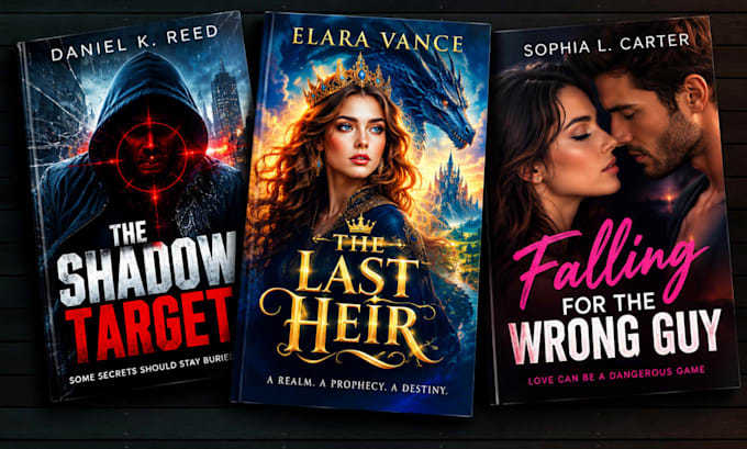 do book cover design for novella, short stories, fantasy, and fairy tale covers