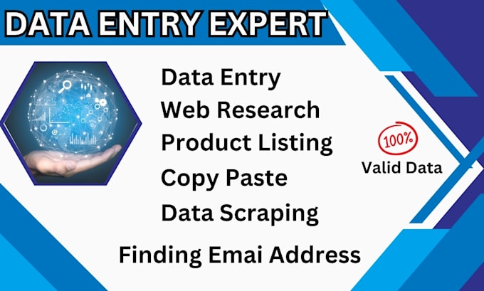 do PDF to excel data entry, web research and scraping, copy paste and find email