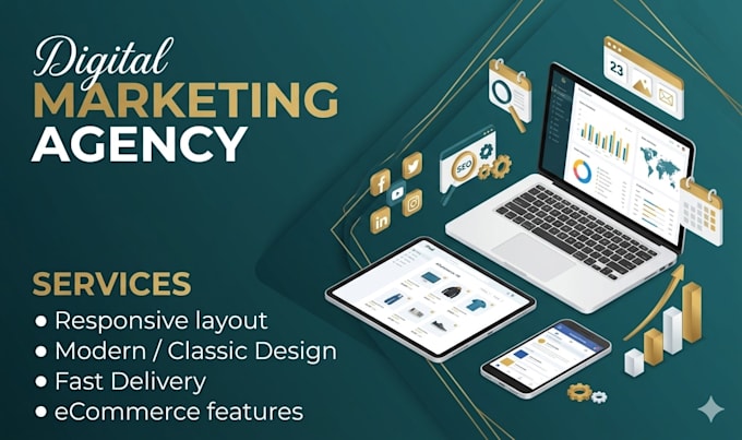 create a business digital marketing agency website