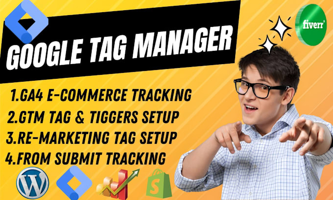 help you set up your google tag manager and ga4