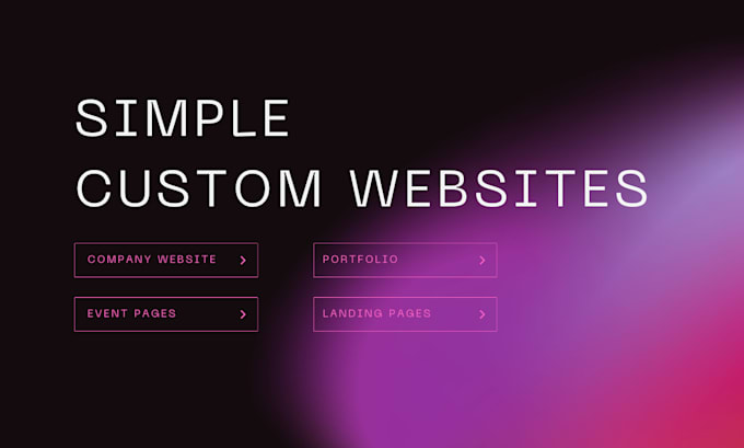 create a custom portfolio or business webpage