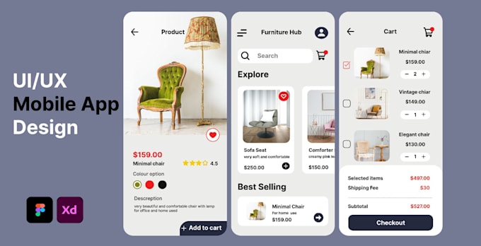 Design a cutting edge ux ui for your mobile app by Nextgen_ai | Fiverr