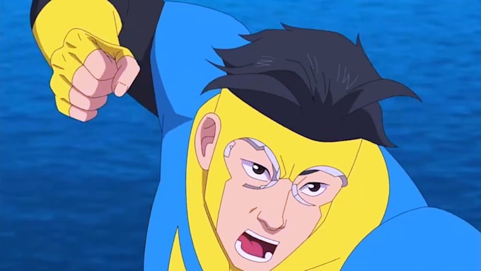 draw 2d japanese anime style,2d anime fighting, superhero fighting scene