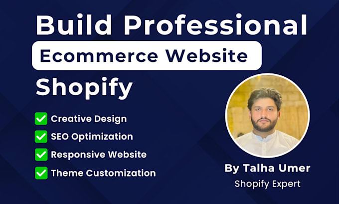 develop, design and kickstart your ecommerce shopify website